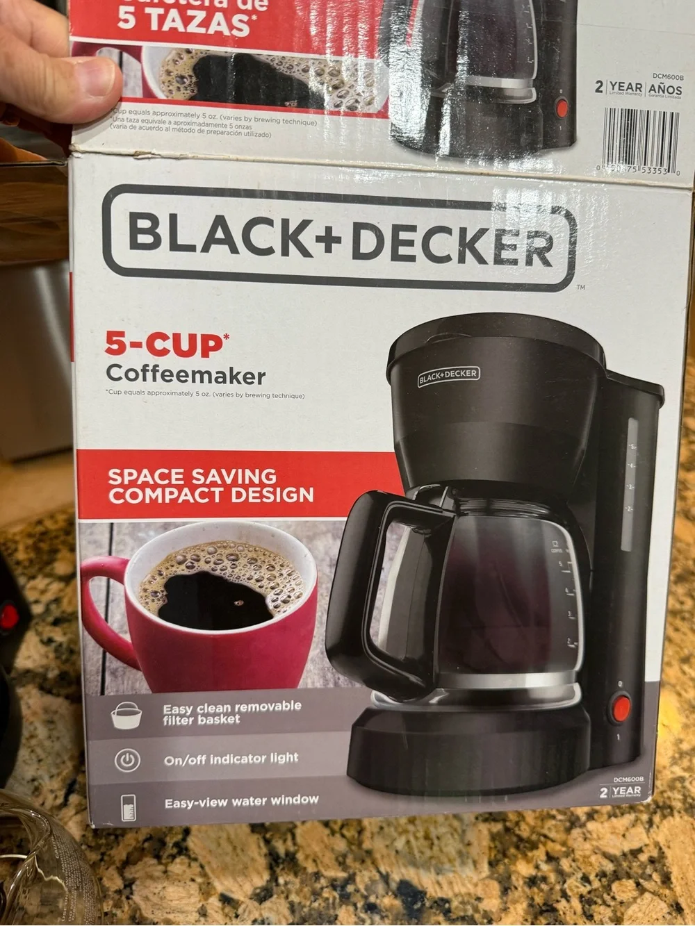 Black & Decker Black Drip Coffee Maker with Glass Carafe